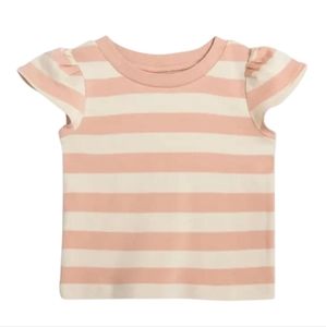 COLORED ORGANICS - BLUSH ELY STRIPE - Pearl Petal Sleeve Tee